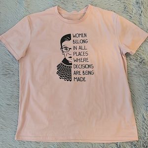 RBG Pale Pink Graphic Tee Size 2x